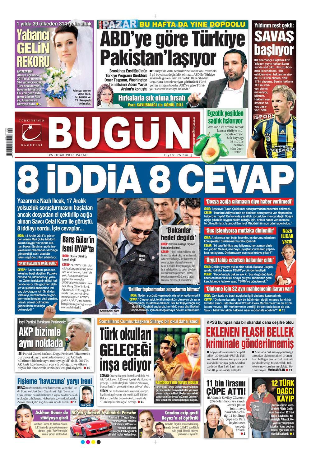 Gazete manşetleri 25 Ocak 2015 Gazete manşetleri Presshaber.com’da. 25 Ocak Pazar günü yayınlanan ulusal gazetelerin manşetleri sizin için sitemizde. 25 ocak gazete manşet bugun_250115