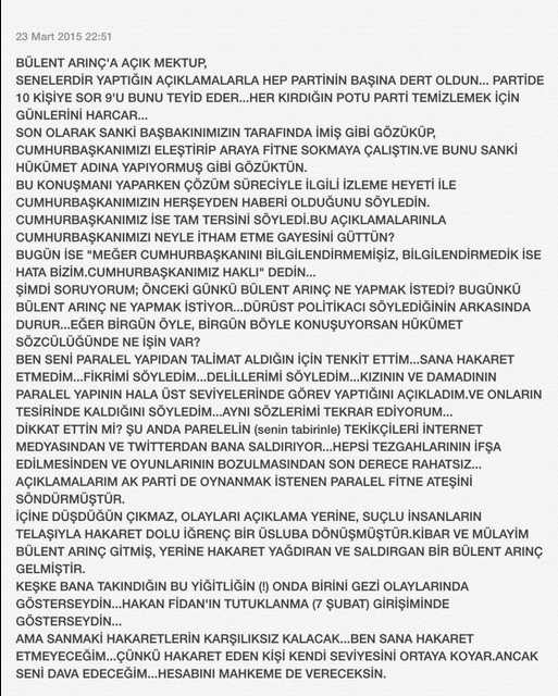 melih gökçek cevap