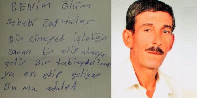 Adana'da seyyar satıcı 'Ölüm sebebim zabıtalar' notu bıraktı, kendini astı Adana'da intihar eden Cemil Bozkuş son notunda, 'Bir cinayet işlendiği zaman bir ekip almaya gelir, bir tablayı almaya on ekip gelir, bu mu adalet' yazdı Adana seyyar satıcı seyyar satıcı, seyyar satıcı neden öldü, adana seyyar satıcı, ölüm sebebim zabıtlar, seyyar satıcı intihar etti, adana haberleri, manşet, haber, presshaber, cemil bozkuş, cinayet,