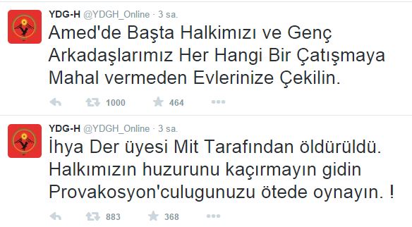 Diyarbakır'daki Yeni İhya Der saldırısında ölü sayısı 3'e yükseldi Diyarbakır'da Yeni İhya Der Başkanı Aytaç Baran'ın evinden çıkarken silahlı saldırıya uğramasının ardından düzenlenen silahlı saldırıda yaralanan 4 kişiden 2'si kaldırıldığı hastanede yaşamını yitirdi. Amed de ne oldu YDG-H Diyarbakır açıklaması