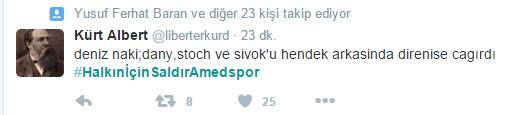 Amedspor Bursaspor'u 2-1 yendi Bursaspor ve Amedspor'un karşı karşıya geldiği Ziraat Türkiye Kupası'nın 16. maçında Amedspor Bursaspor'u 2-1 yendi. Amedspor Amedspor Bursaspor Maçı (3)