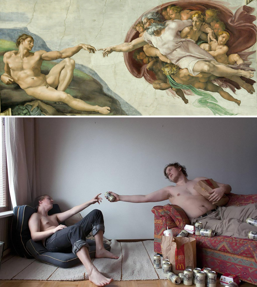 “The Creation of Adam” by Michelangelo