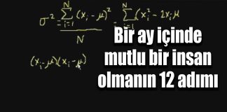 Mutlu olmanın formülü