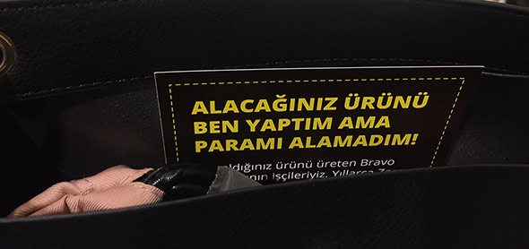 Zara ve Mango'daki bu etiketlere dikkat! Temizgiysi.org’da yer alan habere göre; Bravo hazır giyim fabrikasında yıllarca çalışıp Zara, Next ve Mango‘ya üretim yapan işçiler fabrikanın bir gecede boşaltılıp sahibinin kaçması üzerine son 3 maaşlarının yanı sıra kıdem ve ihbar tazminatlarını almadan ortada kaldılar. Alışveriş hakkında zara etiket 8 Alışveriş