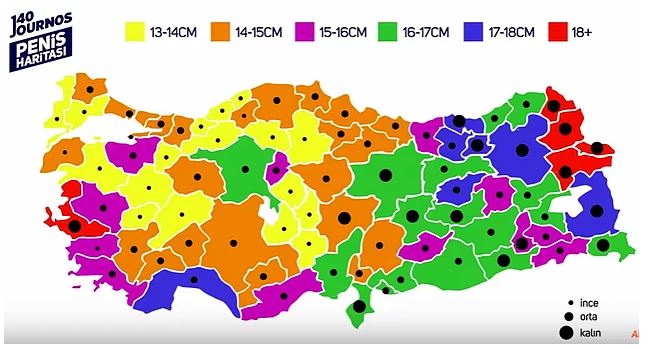 Bir seks işçisinin gözünden Türkiye'nin penis haritası Bir seks işçisi kendi deneyimlerinden yola çıkarak yattığı 3500 erkekle Türkiye'nin penis haritasını çıkardı. Penis haritası Türkiyenin penis haritası