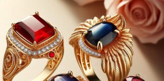 Lüks ve Uygun Fiyatlı Altın Kırmızı Taşlı, Lacivert Taşlı ve Melek Kanadı Yüzük Modelleri: Zarafetin İfadesi Yüzük Modelleri