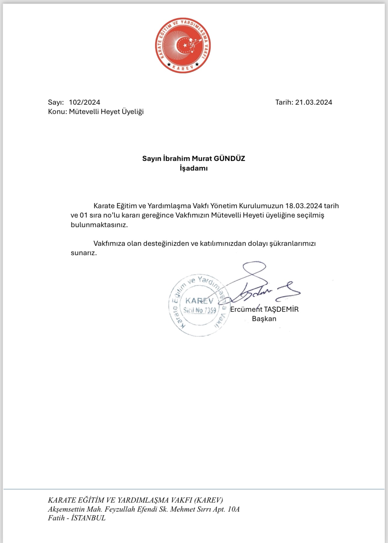 hakkında ibrahim murat gunduz karate yard mlasma Ercüment Taşdemir