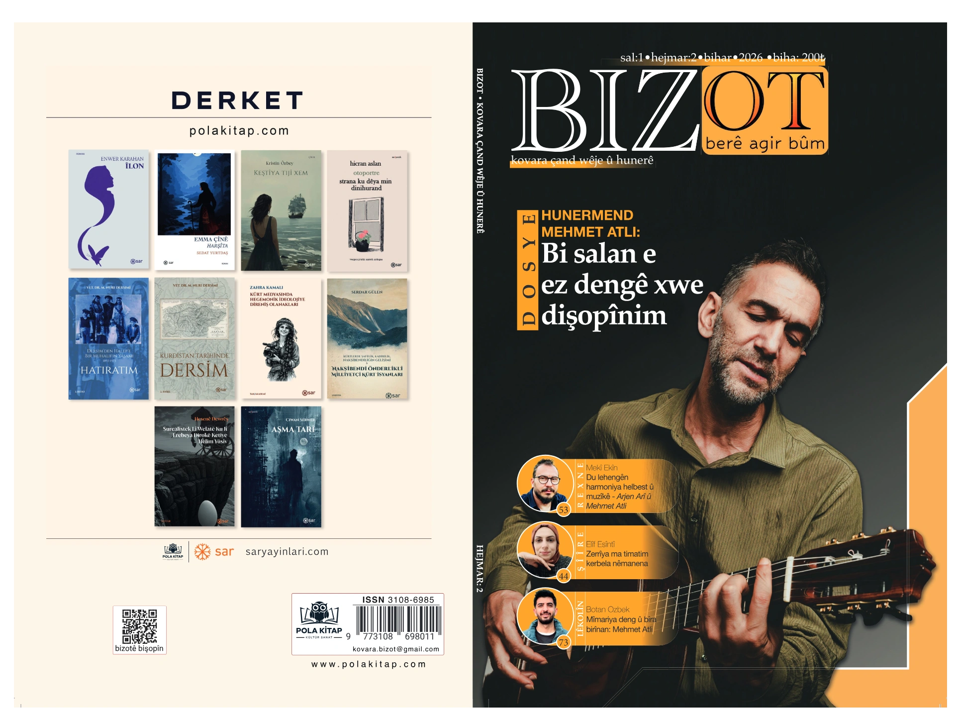 Kovara Bizot Sayı 2 Mehmet Atli Kapak